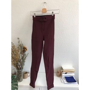 American Apparel Riding pant in Burgundy